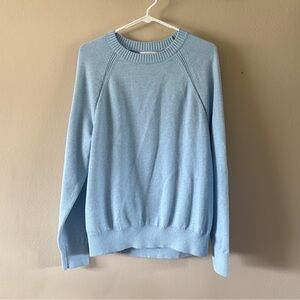Banana Republic Light Blue 100% Cotton Crew Neck Sweater Coastal Preppy Size M
